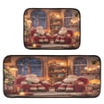 thumbnail image 1 of 2-Piece Kitchen Rugs Set Non-Slip Mats Carpet Floor for Kitchen, Bathroom (19.7"x27.6" & 19.7"x47.2") Sitting Santa Claus, 1 of 7