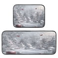 thumbnail image 1 of 2-Piece Kitchen Rugs Set Non-Slip Mats Carpet Floor for Kitchen, Bathroom (19.7"x27.6" & 19.7"x47.2") Snowy Winter Landscape, 1 of 7