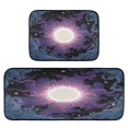 thumbnail image 1 of 2-Piece Kitchen Rugs Set Non-Slip Mats Carpet Floor for Kitchen, Bathroom (19.7"x27.6" & 19.7"x47.2") Solar Vortex, 1 of 7