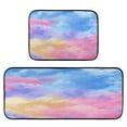 thumbnail image 1 of 2-Piece Kitchen Rugs Set Non-Slip Mats Carpet Floor for Kitchen, Bathroom (19.7"x27.6" & 19.7"x47.2") Tie-dye Clouds Pattern, 1 of 7