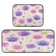 thumbnail image 1 of 2-Piece Kitchen Rugs Set Non-Slip Mats Carpet Floor for Kitchen, Bathroom (19.7"x27.6" & 19.7"x47.2") Watercolor Dandelions Pattern, 1 of 7