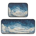 thumbnail image 1 of 2-Piece Kitchen Rugs Set Non-Slip Mats Carpet Floor for Kitchen, Bathroom (19.7"x27.6" & 19.7"x47.2") Winter Fairyland Scene, 1 of 7