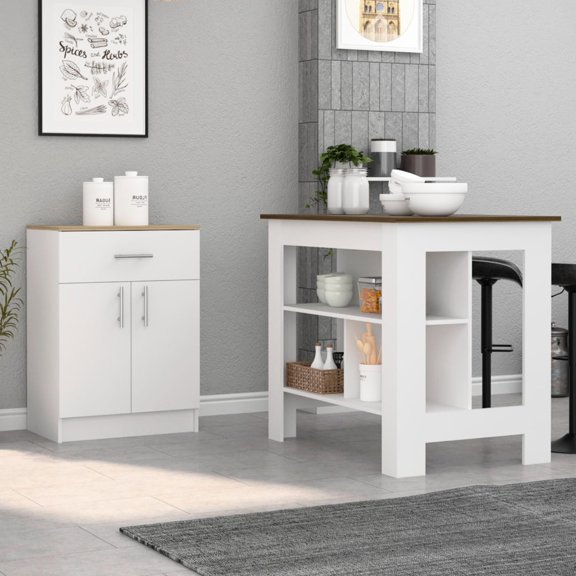 2-Piece Kitchen Set with Interlocking and Pre-drilled Holes, Visual Guides / Easy DIY