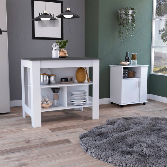 2-Piece Kitchen Unit with Intuitive Assembly Design / User-Friendly Kitchen Furniture