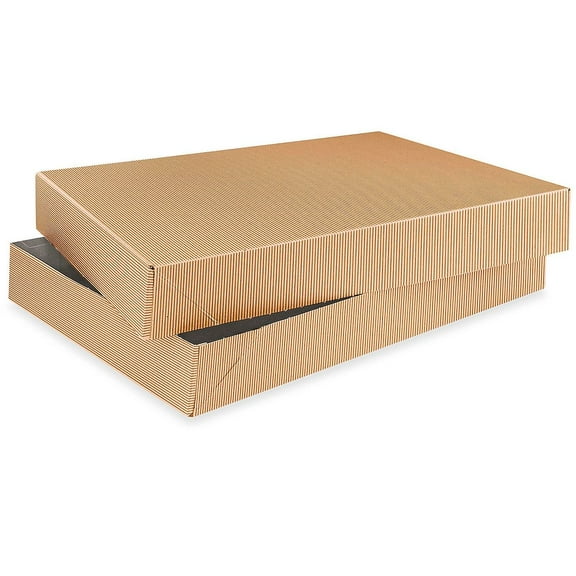 2-Piece Kraft Apparel Gift Boxes - 11 12 x 8 12 x 1 58" -15 Pack