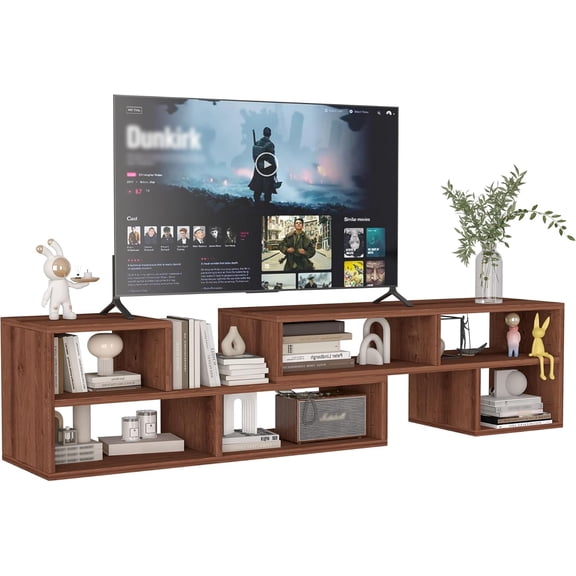 2-Piece L-Shaped Bookshelf TV Stand for 45-70 Inch TVs, Cube Media Console with Storage for Living Room or Bedroom