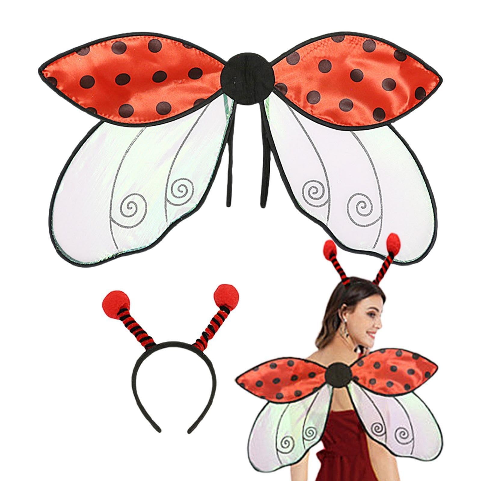 Tage Rops 2 Piece Ladybug Wings Wing Prop & Antenna Headband for Carnival and ...