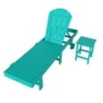 thumbnail image 1 of 2 Piece Laguna Adirondack Poly Reclining Chaise Lounge With Wheels, Turquoise, 1 of 2