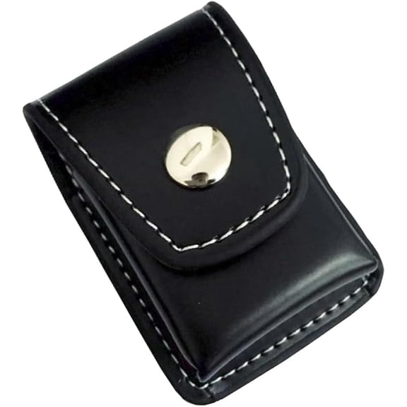 2 Piece Lighter Case Sleeve Pouch Leather Lighters Holder Cover Lighter Storage Organizer Black