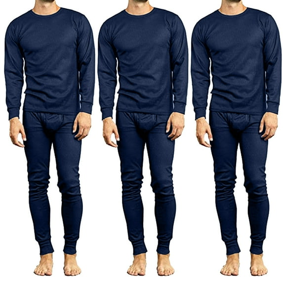 2-Piece Lightweight Thermal Set Of Both A Thermal Top And Bottom Long John (3-Pack)