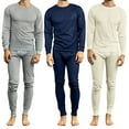 thumbnail image 1 of 2-Piece Lightweight Thermal Set Of Both A Thermal Top And Bottom Long John (3-Pack), 1 of 5