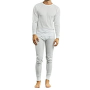 Mens White Thermal Long Sleeve