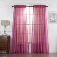 thumbnail image 1 of 2 Piece Linen Textured Window Treatment Tiers/Curtains panels Drapes Set, 1 of 5