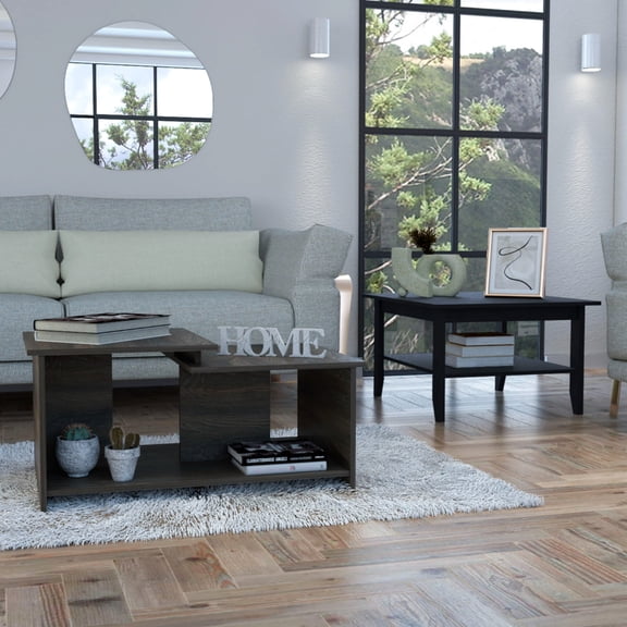 2-Piece Living Room Table Set | Fast Assembly Thanks to Pre-drilled Holes | High-Grade Particle Board Design | Assists DIY Beginners