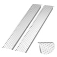 thumbnail image 1 of 2-Piece Loading Ramp Device, Aluminum Alloy with Anti-Slip Holes, 63 Inches (160cm) Length, 880 LBS Max Load, Silver for Motorcycles & Farm Equipment, 1 of 5