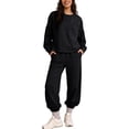 thumbnail image 1 of 2 Piece Lounge Set for Women Relaxed Long Sleeve Tee Mid Rise Jogger Workout Outfits Matching Track Suits, 1 of 7