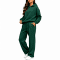 thumbnail image 1 of 2 Piece Lounge Sets For Women Matching Sweatsuits Oversized Hoodies Baggy Wide Leg Sweatpants Casual Sweat Set Workout Tracksuit Airport Fashion Fall Clothes, 1 of 5