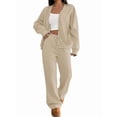 thumbnail image 1 of 2 Piece Lounge Sets for Women Oversized Button Up Cardigan Wide Leg Pants Matching Y2K Clothes Color XL, 1 of 9