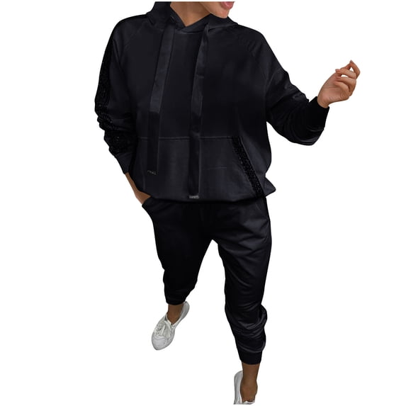 2 Piece Lounge Sets for Women Plus Size Two Piece Pants Outfit Fashion Women Pocket V-Neck Casual Long Sleeve Sweatshirt+ Pant Set reorder items