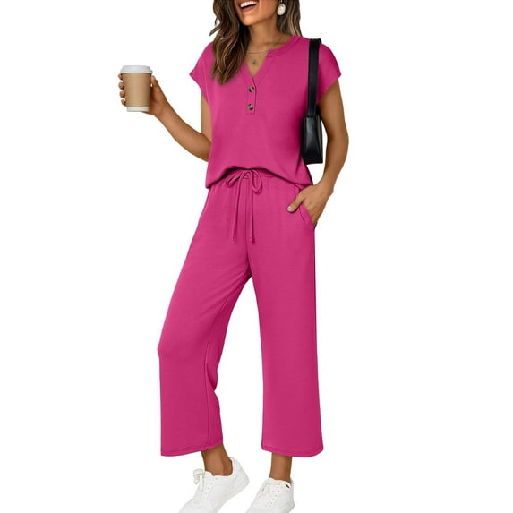 2 Piece Lounge Sets for Women Spring Vacation Beach Travel Airport Outfits Casual Cruise Fashion Clothes