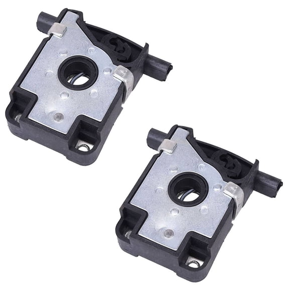 2-Piece Lower Lock Catch Latch Set - Black and Silver Steel Replacement-2PC Lower Hood Lock Catch Latch