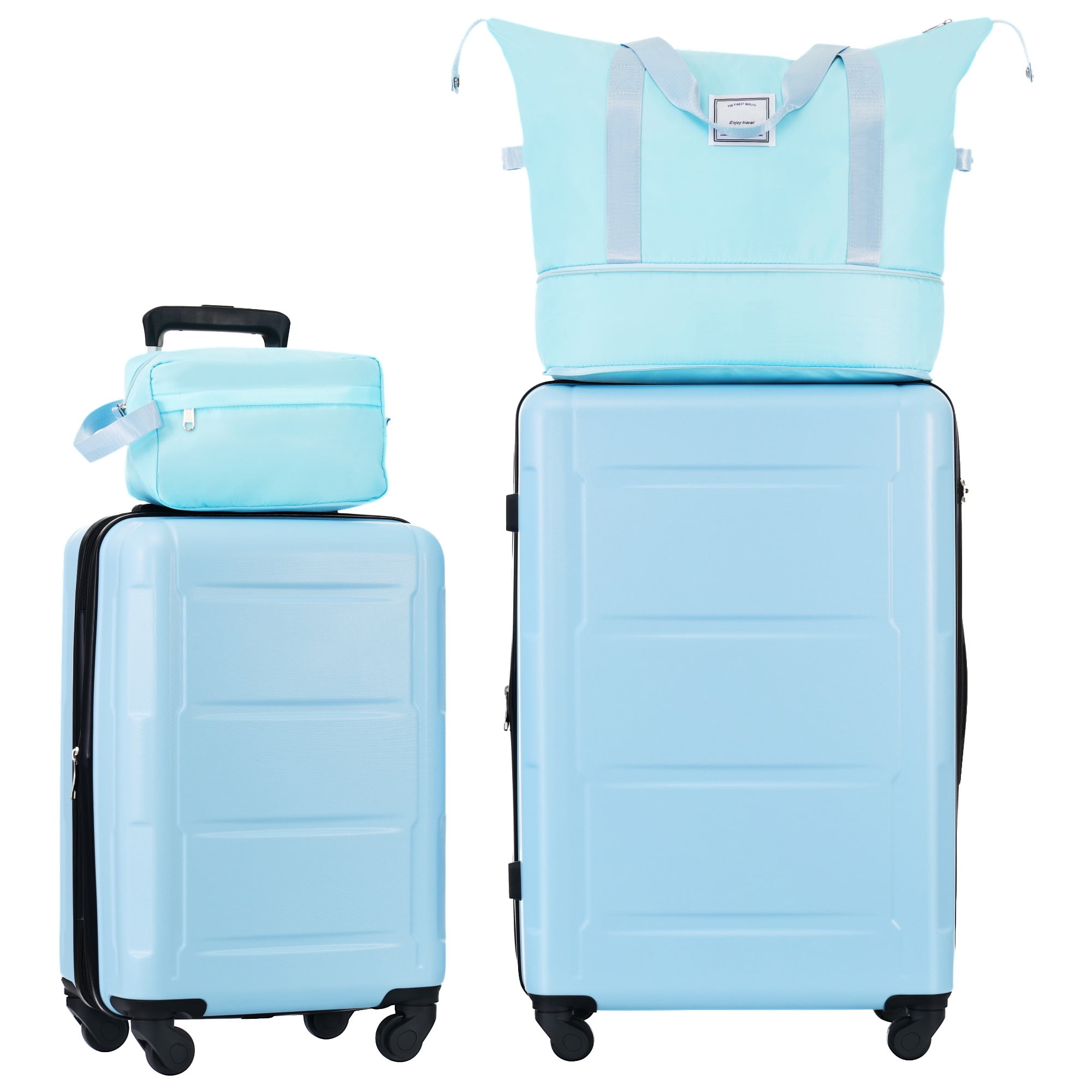 2 Piece Luggage Set with Bags Expanable Spinner Wheels ABS Lightweight Suitcase