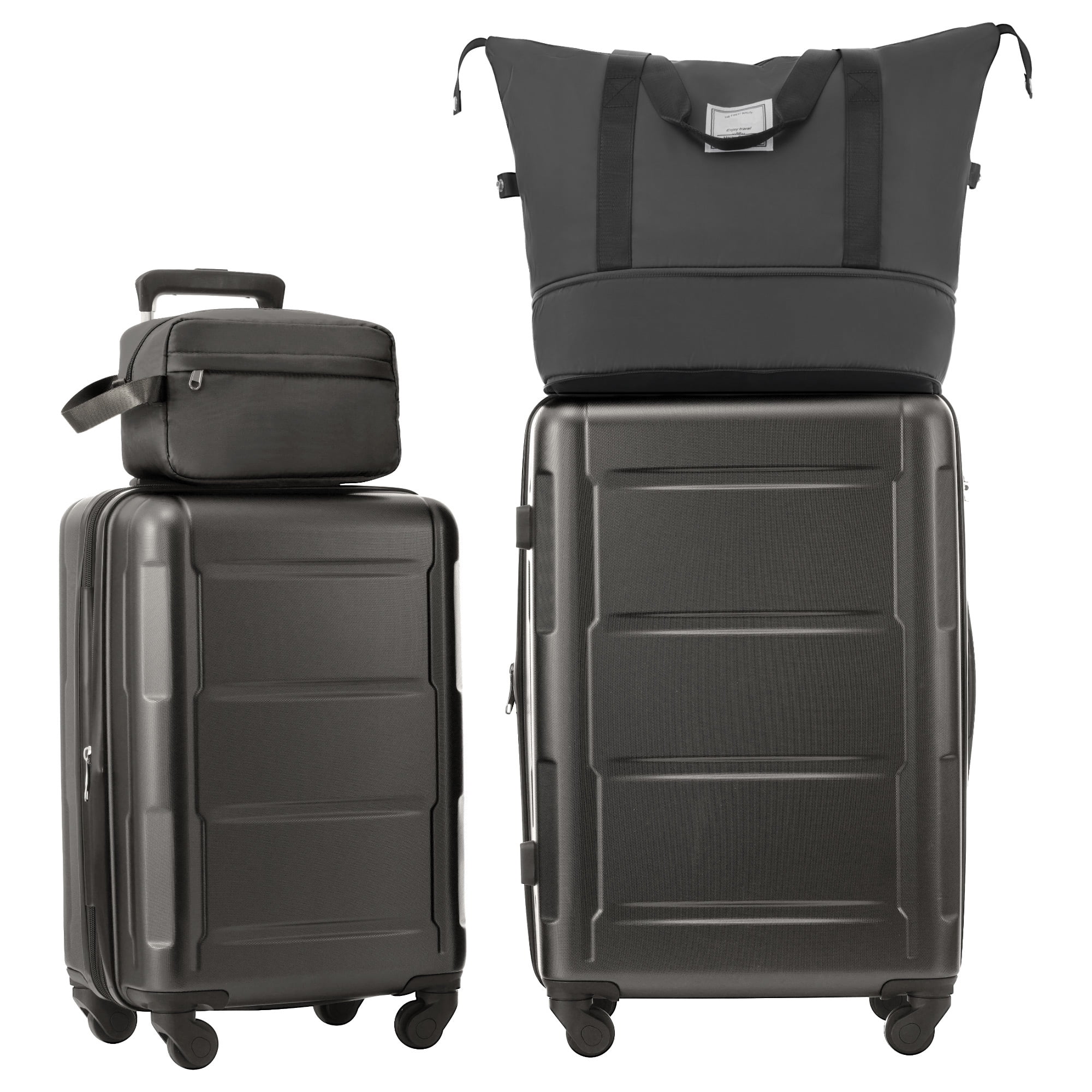 2 Piece Luggage Set with Bags Expanable Spinner Wheels ABS Lightweight Suitcase