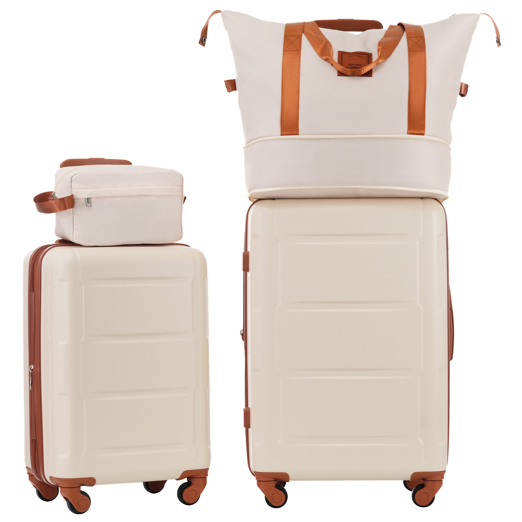 2 Piece Luggage Set with Bags Expanable Spinner Wheels ABS Lightweight Suitcase