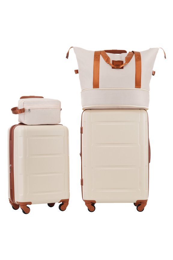 2 Piece Luggage Set with Bags Expanable Spinner Wheels ABS Lightweight Suitcase