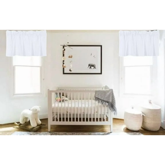 2-Piece Luxury Microfiber Blackout Window Valance Smooth Touch Rod Pocket & White Backing RS9