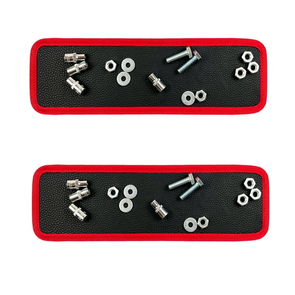 2-Piece Magnetic Tool Parts Mat-Medium Size, Flexible Magnetic Tool Holder, Tools Can Stay Vertical, Horizontal and Inverted Statusesfor Screw, Bolts, Nuts, Washers, Pins