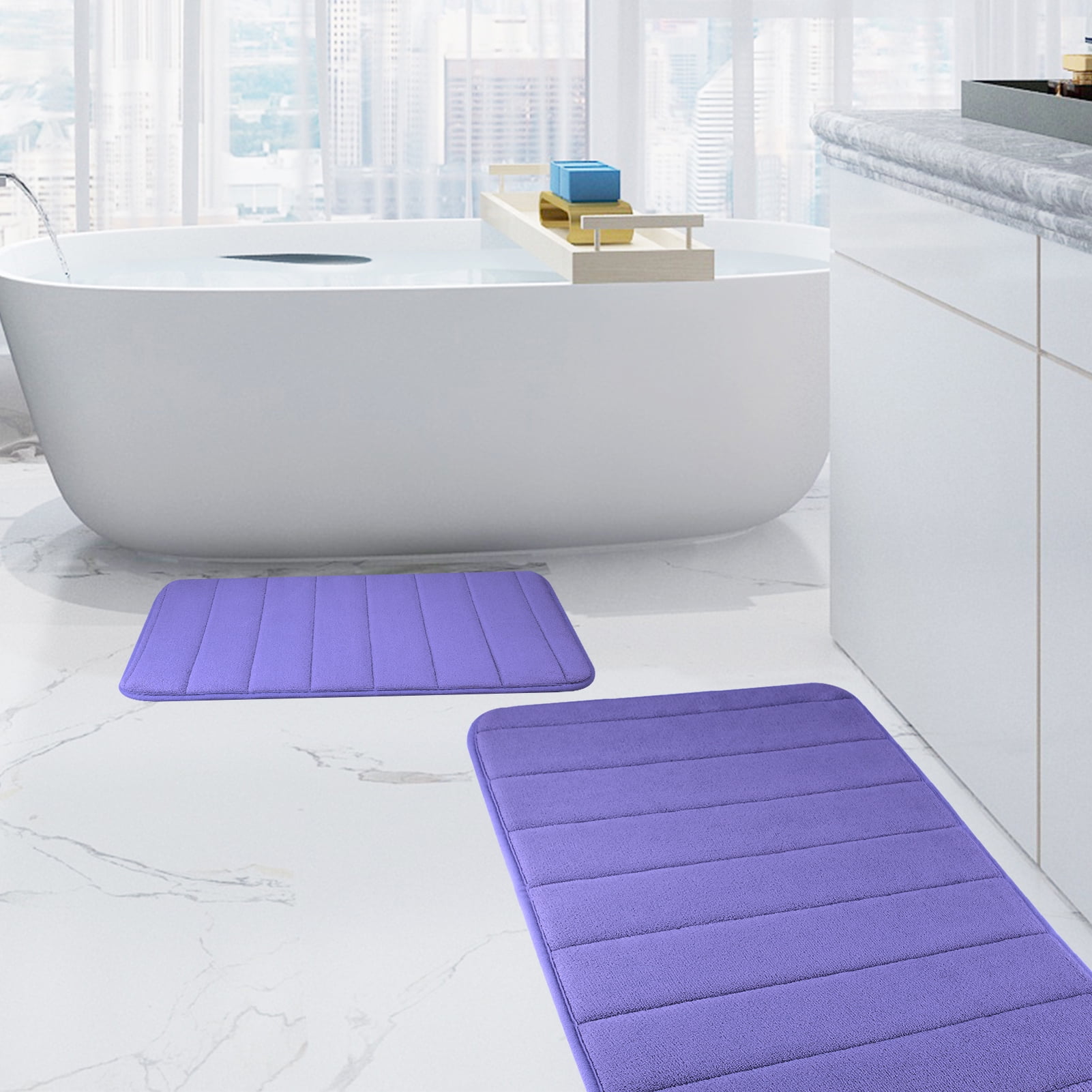 Bathroom Rugs Sets 3 Piece, Velvet Memory Foam Bath Mat - Non-Slip, Machine  Wash, Bath Rugs - Dries Quickly, Ultra Soft Bath Mats for Bathroom 2024 -  $19.99