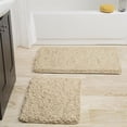 thumbnail image 1 of 2 Piece Memory Foam Shag Bath Mat, Ivory, 1 of 1