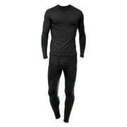 BARGAIN HONCHO 2-Piece Men's Winter Warm Ultra-Soft Fleece-Lined Thermal Underwear Set