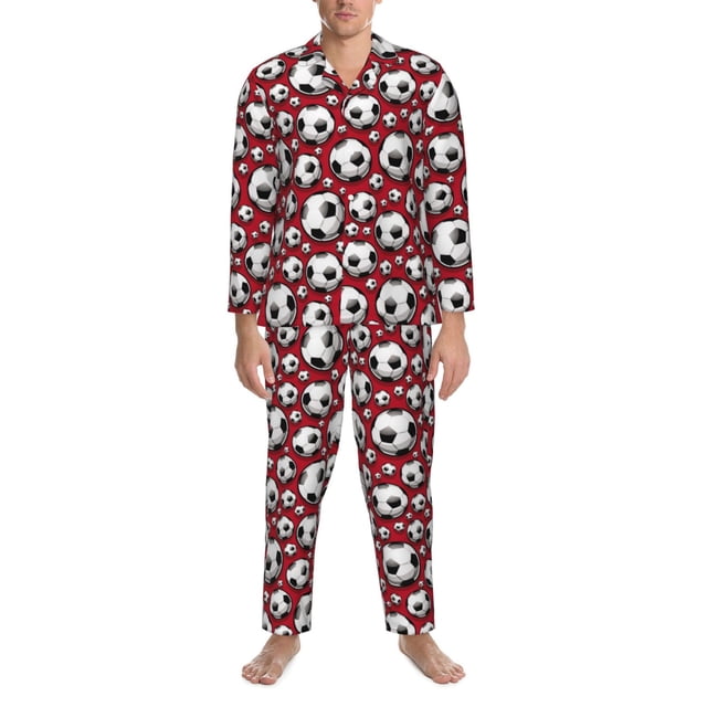 2 Piece Mens Pajamas Set, Soft Men's Sleepwear Comfy Loungewear