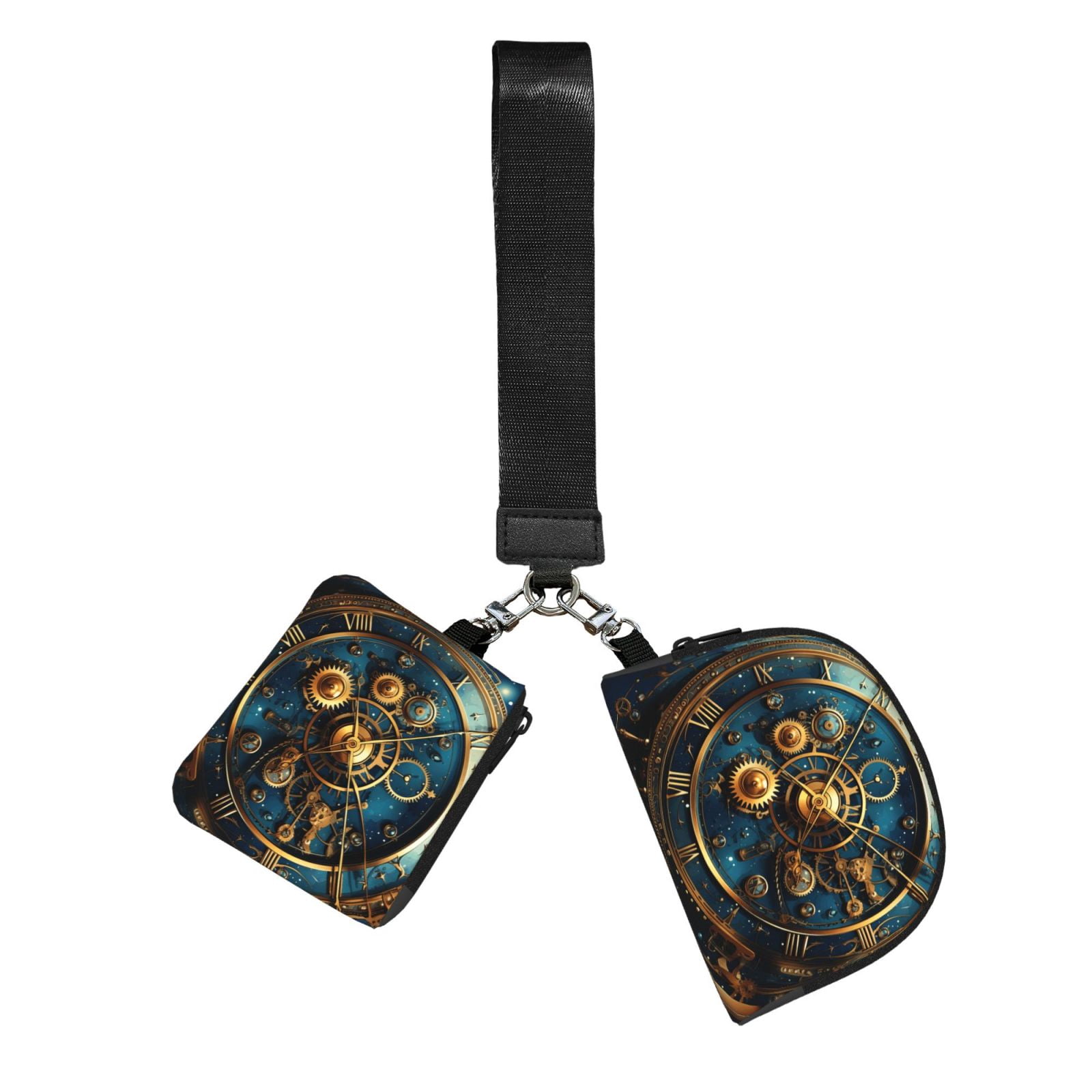 Clockwork Keychains 2-Piece Mini Wristlet Pouch Set Portable Sports Wrist Bag with Keychain ...