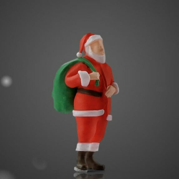 2-Piece Miniatures Red Santa HO/OO 1:64 Scale Character Mystery Gift Model -