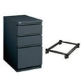 thumbnail image 1 of 2 Piece Mobile File Cabinet in Charcoal and File Caddy in Black, 1 of 4