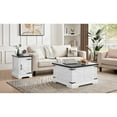 thumbnail image 1 of 2-Piece Modern Farmhouse Living Room Table Set, Barn Design Coffee Table & End Table, Center Table, Cocktail Table w/Hinged Lift Top for Living Room, 1 of 21