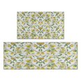 thumbnail image 1 of 2 Piece Modern Lemons Rug Kitchen Rug Set, Decor Kitchen Rugs, Absorbent Non-Slip Washable Floor Mats, Home Indoor Runner Rugs 17"x47"+17"x30", 1 of 7