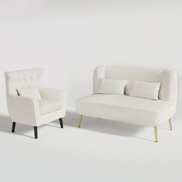 DONICK 2-Piece Modern Velvet Upholstered Living Room Set