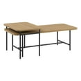 thumbnail image 1 of 2-Piece Modern Wood Nesting Coffee Table - Oak / Black, 1 of 6