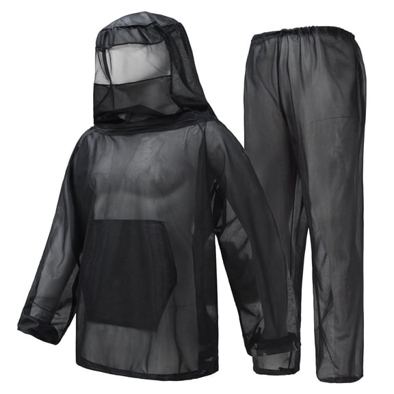 2-Piece Mosquito Jacket, Bug Jacket with Hood for Men Women, Mosquito Net Suits for Fishing Outdoor Protection