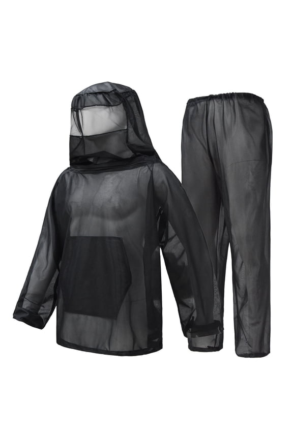 2-Piece Mosquito Jacket, Bug Jacket with Hood for Men Women, Mosquito Net Suits for Fishing Outdoor Protection