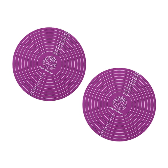 2 Piece Multipurpose Nonstick Silicone Baking Sheet Nonslip Cake Mat For Rolling Mixing Dough And Pastries Making Tasks
