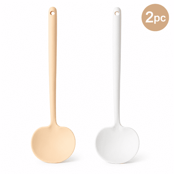 2-Piece Mushroom Silicone Spatula Set, Non-Stick Cookware Safe Kitchen Turner & Scraper Tools, Heat-Resistant Cooking Utensils for Frying, Flipping, Baking and Everyday Kitchen Use