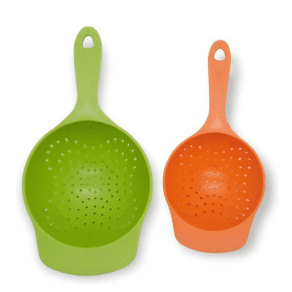 2 Piece Nesting Mini Food Colander Set - Great for Straining Berries, Pasta, Veggies and More (1 Set)