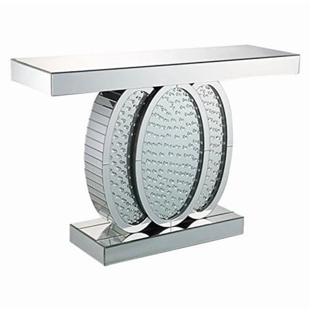 2 Piece Nysa Console Table - Mirrored & Faux Crystals