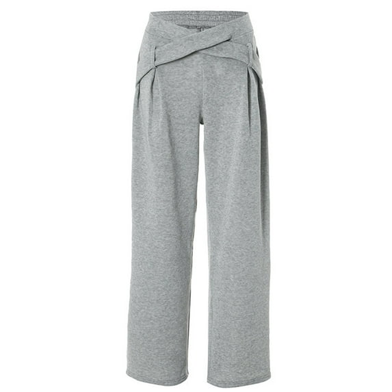 2 Piece Office Suit Set Women 2 Piece Sweatsuits Outfit Tracksuit Sets Sleeveless Cropped Tops Wide Leg Sweatpants Streetwear Clothes Suit Gray M