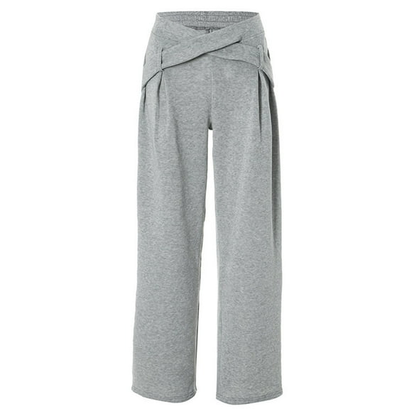 2 Piece Office Suit Set Women 2 Piece Sweatsuits Outfit Tracksuit Sets Sleeveless Cropped Tops Wide Leg Sweatpants Streetwear Clothes Suit Gray M